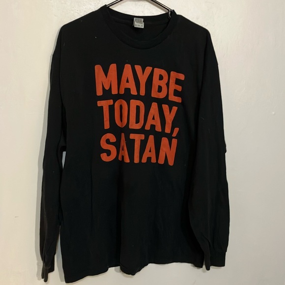 Gildan Other - 🌈 Maybe Today Satan YOLO long sleeve Tee by Guldan heavy cotton XL